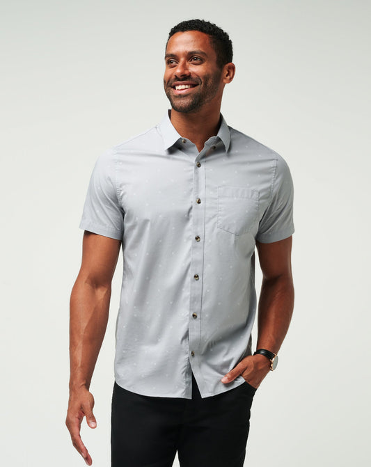 TravisMathew | Across The Pond Button-Up - Heather Sleet
