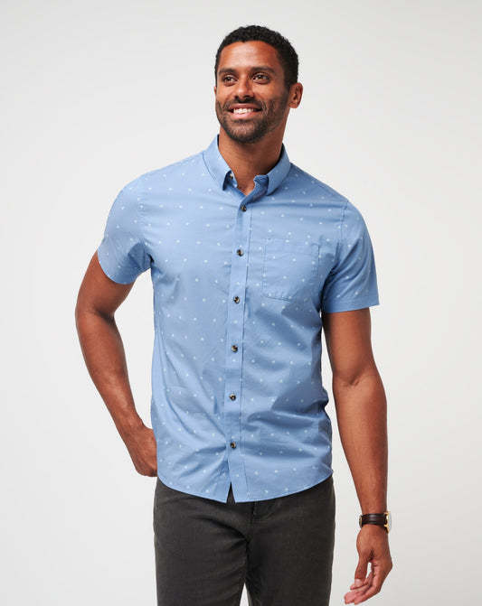 TravisMathew | Wind It In Button-Up - Heather Quiet Harbor