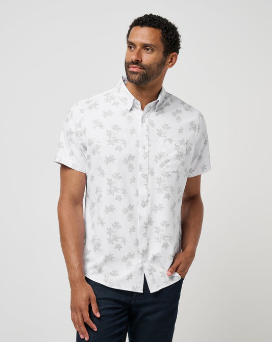 TravisMathew | Mist On The Lake Button-Up - White
