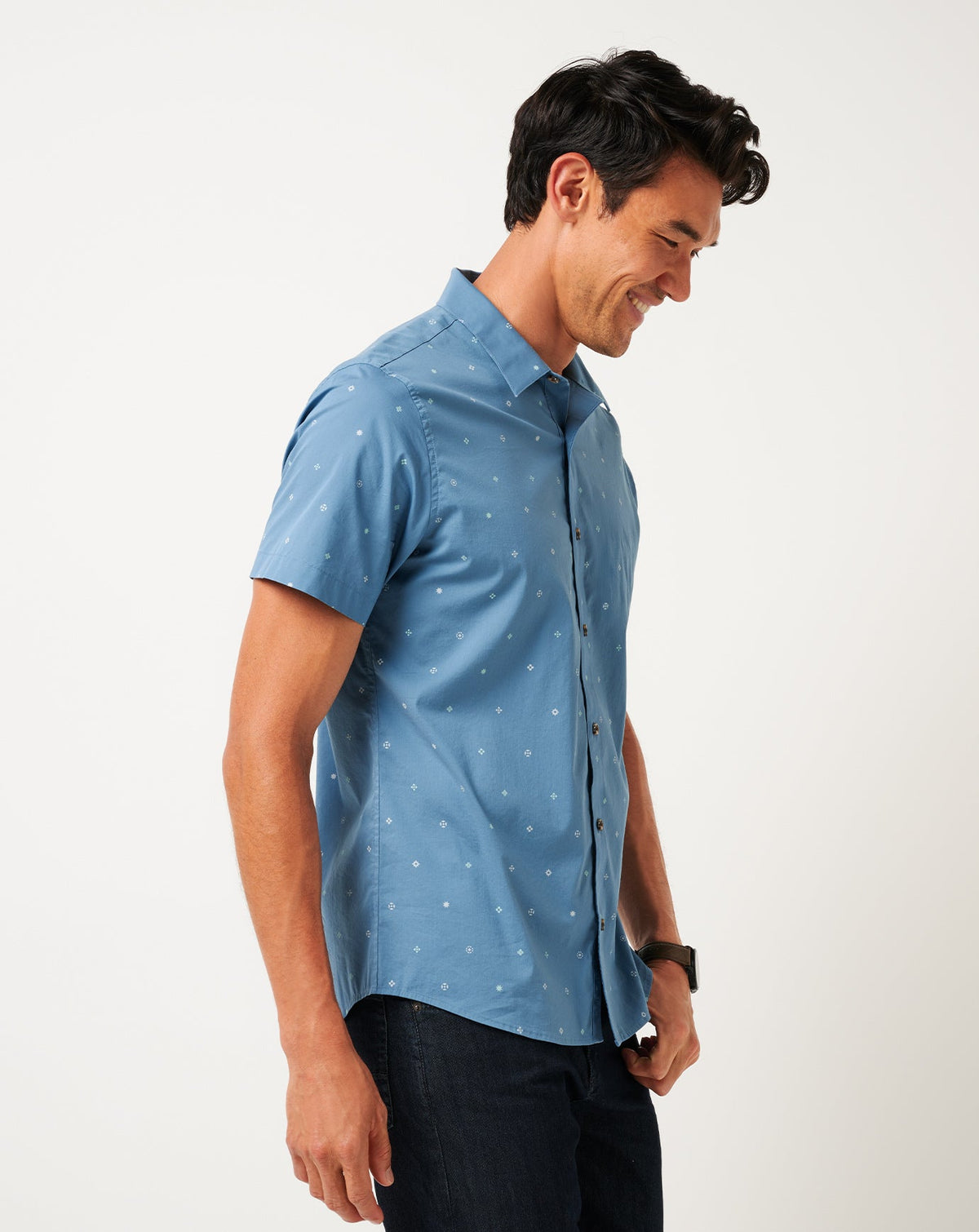 TravisMathew | Per Aspera Button-Up - Captains Blue