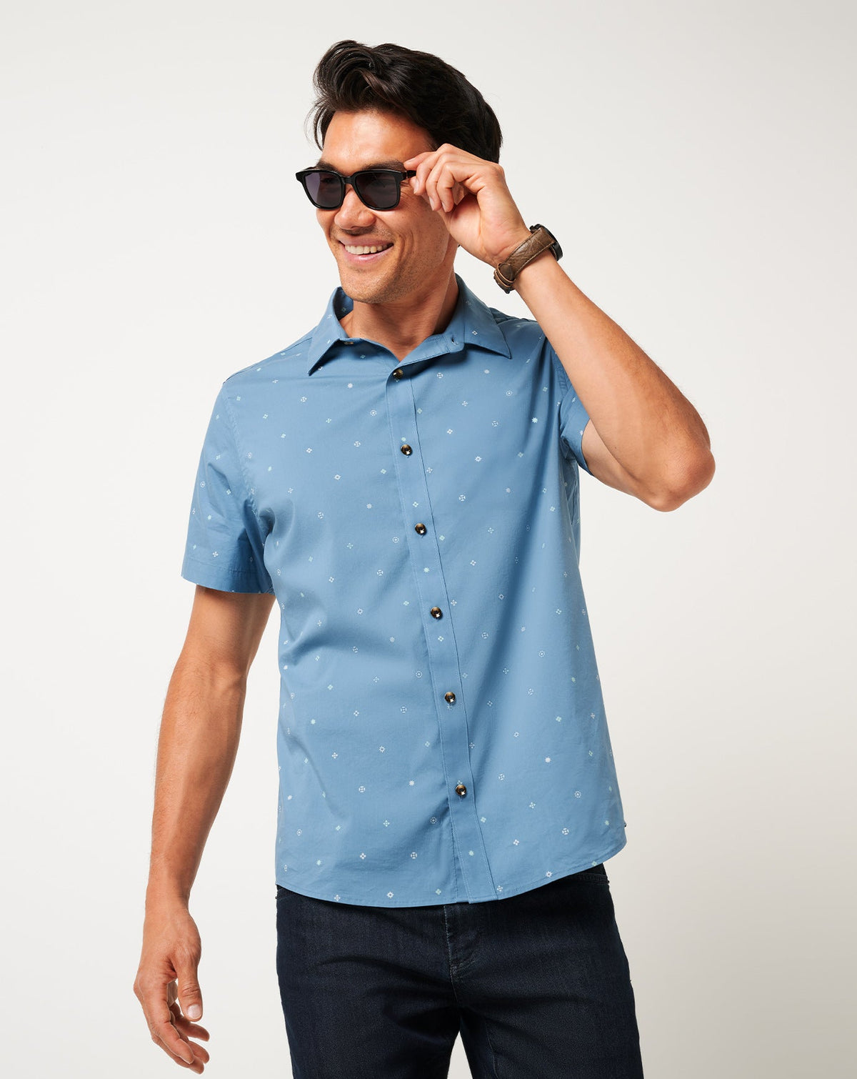 TravisMathew | Per Aspera Button-Up - Captains Blue