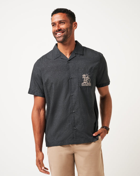TravisMathew | Lost Cave Button-Up - Heather Black