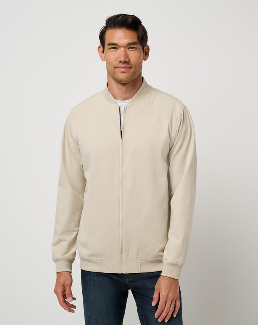 TravisMathew | Stretchknit Bomber Jacket - Italian Sand