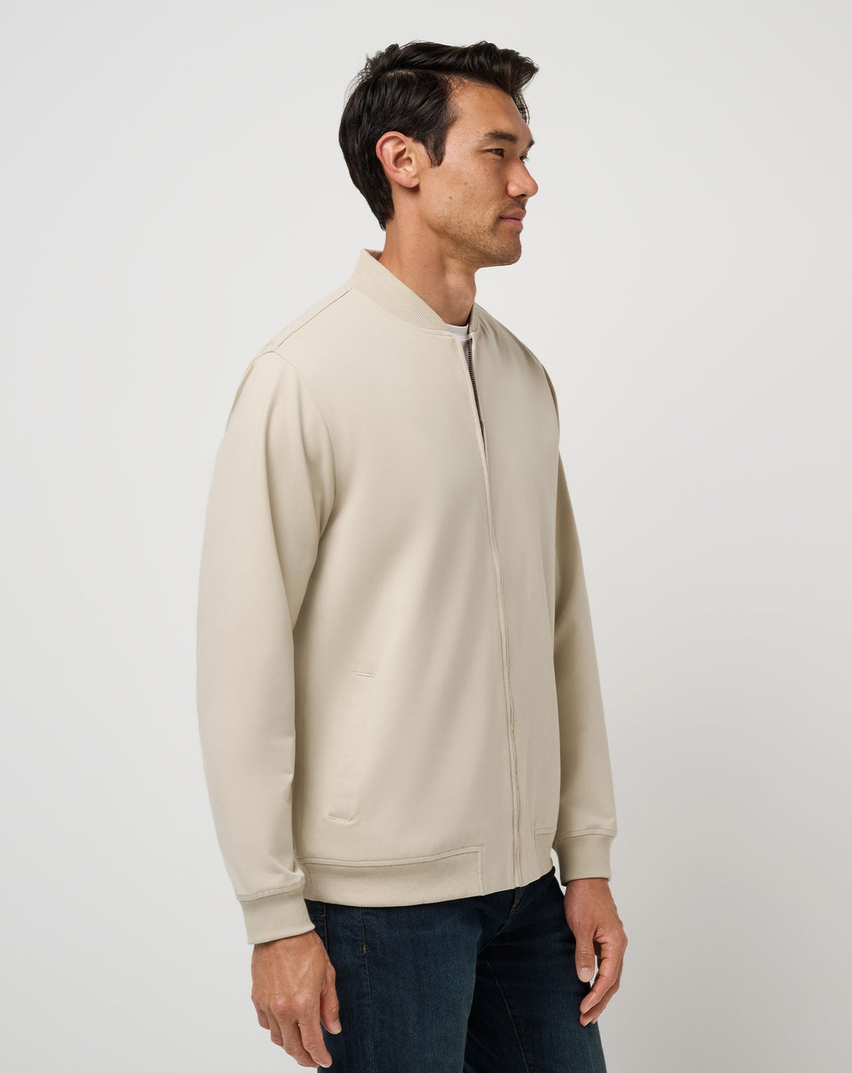 TravisMathew | Stretchknit Bomber Jacket - Italian Sand