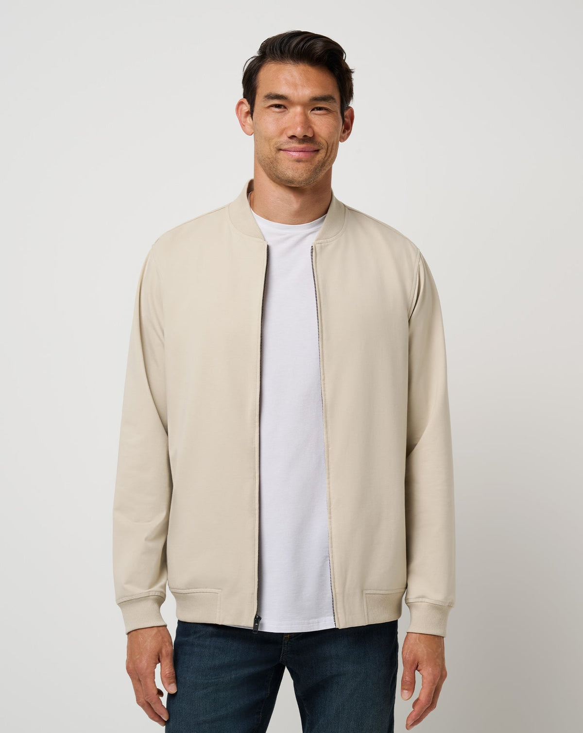 TravisMathew | Stretchknit Bomber Jacket - Italian Sand