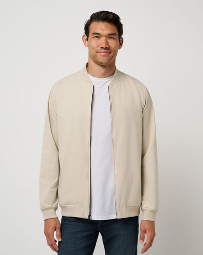 TravisMathew | Stretchknit Bomber Jacket - Italian Sand