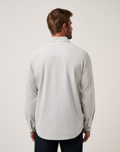 TravisMathew | Wanna Bet Shirt Jacket - Heather Light Grey