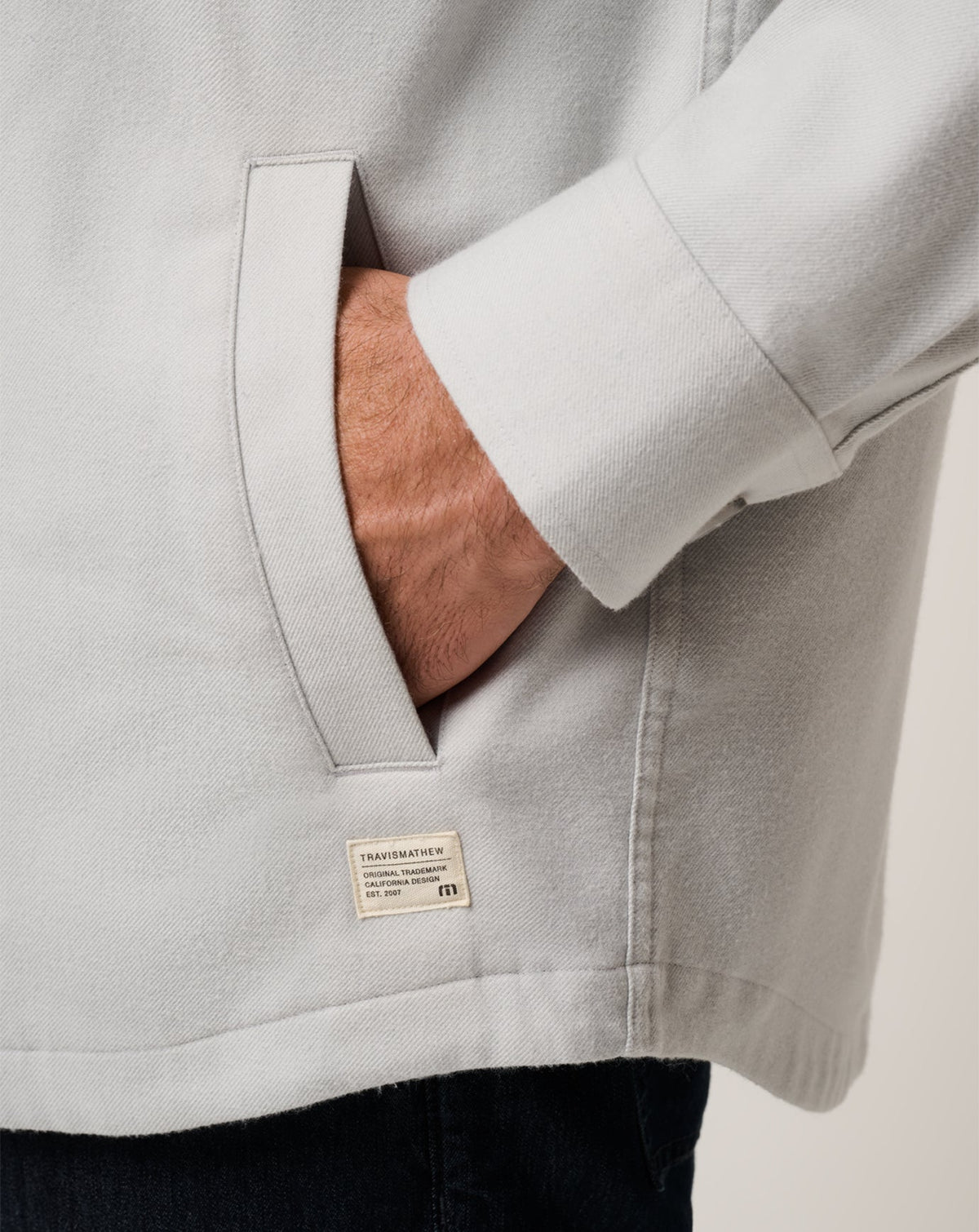 TravisMathew | Wanna Bet Shirt Jacket - Heather Light Grey