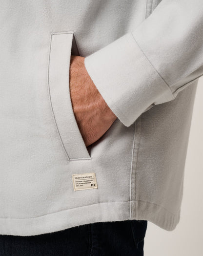 TravisMathew | Wanna Bet Shirt Jacket - Heather Light Grey
