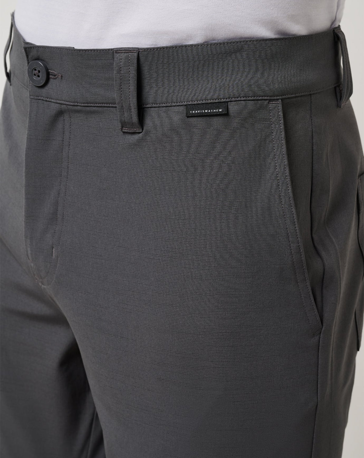 TravisMathew | Travel Year Short 9In - Grey Pinstripe