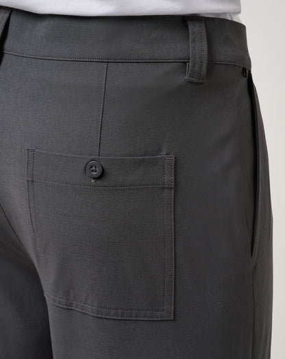 TravisMathew | Travel Year Short 9In - Grey Pinstripe