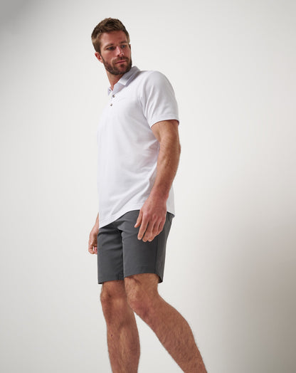 TravisMathew | Travel Year Short 9In - Grey Pinstripe