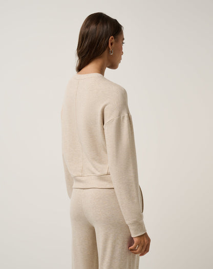TravisMathew | Cloud Terry Crew - Heather Natural