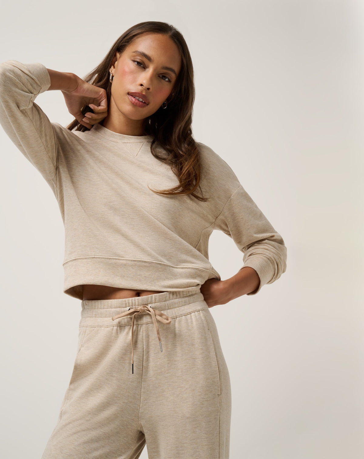TravisMathew | Cloud Terry Crew - Heather Natural