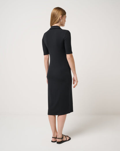 TravisMathew | Cloud Rib Polo Midi Dress - Black