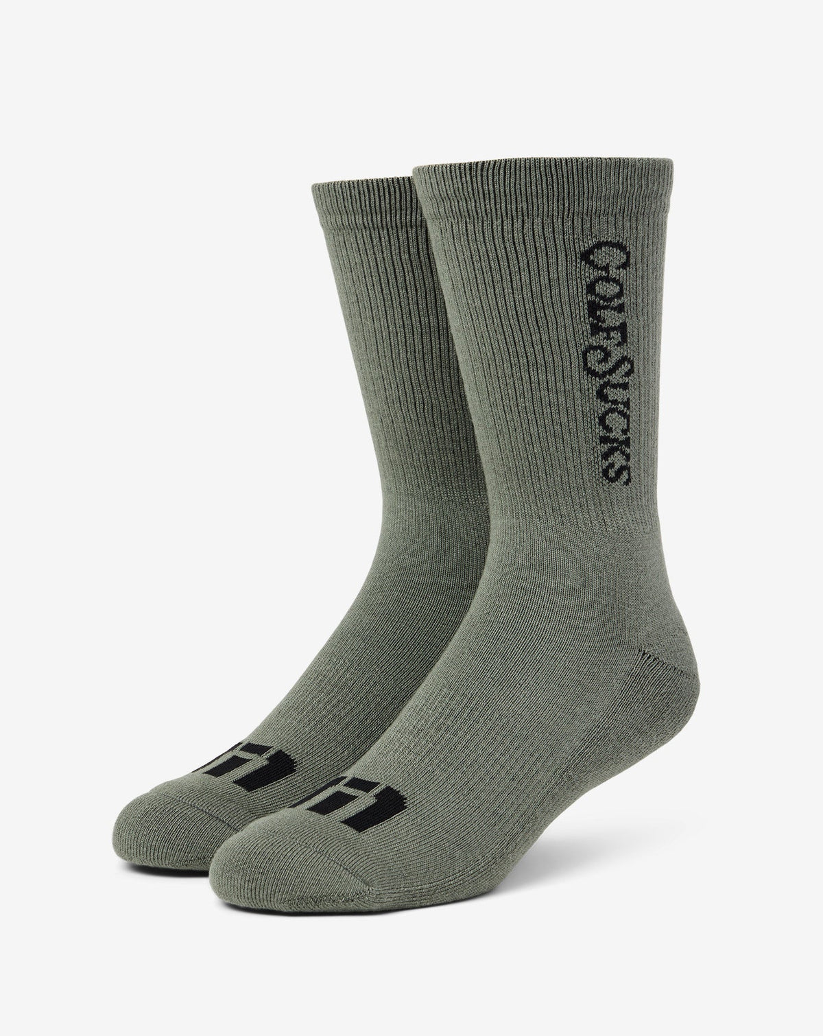 TravisMathew | Golf Sucks Crew Sock - Dark Olive