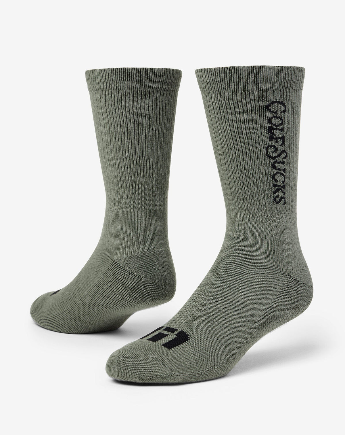 TravisMathew | Golf Sucks Crew Sock - Dark Olive