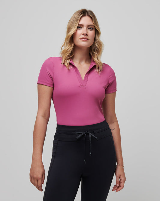 TravisMathew | Moveknit Vneck Polo - Red Violet