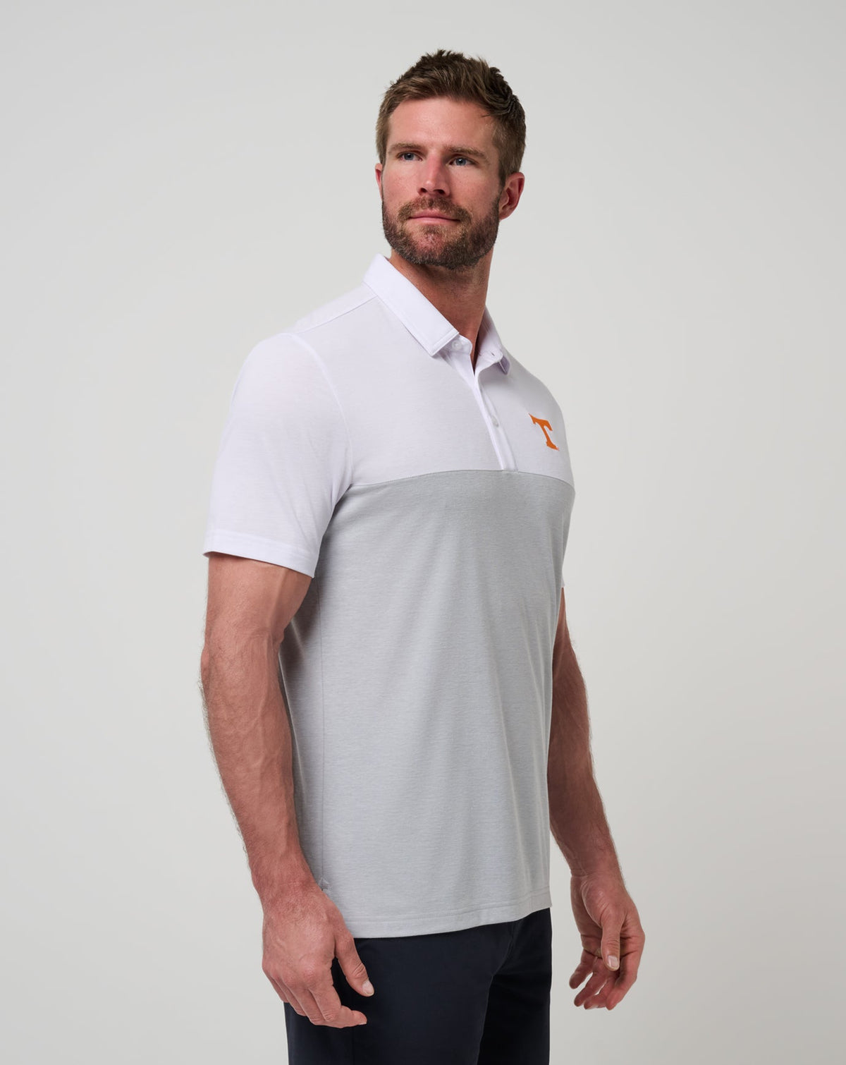 TravisMathew | Tennessee Drop Back Polo - White/Heather Grey