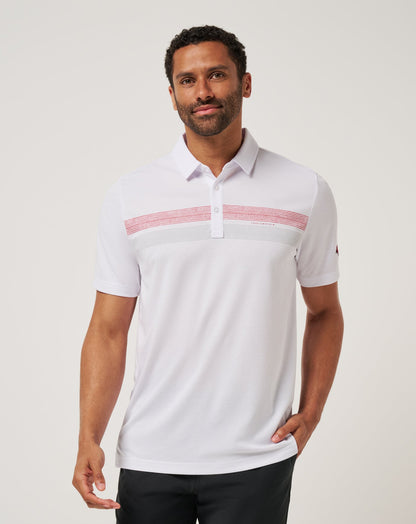 TravisMathew | Arkansas Top Recruit Polo - White/Crimson