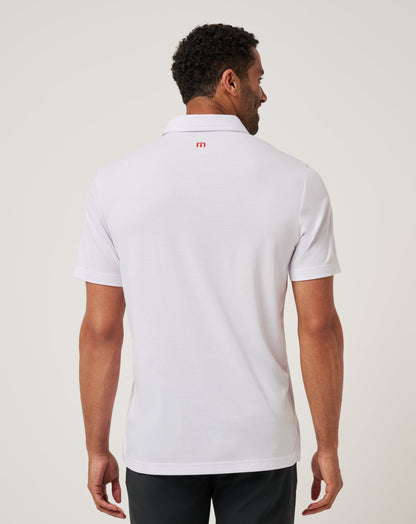 TravisMathew | Arkansas Top Recruit Polo - White/Crimson