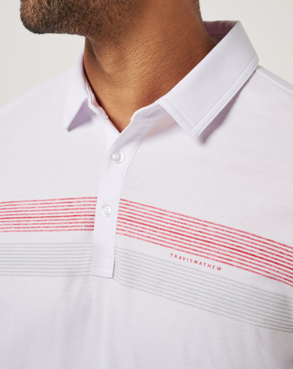 TravisMathew | Arkansas Top Recruit Polo - White/Crimson