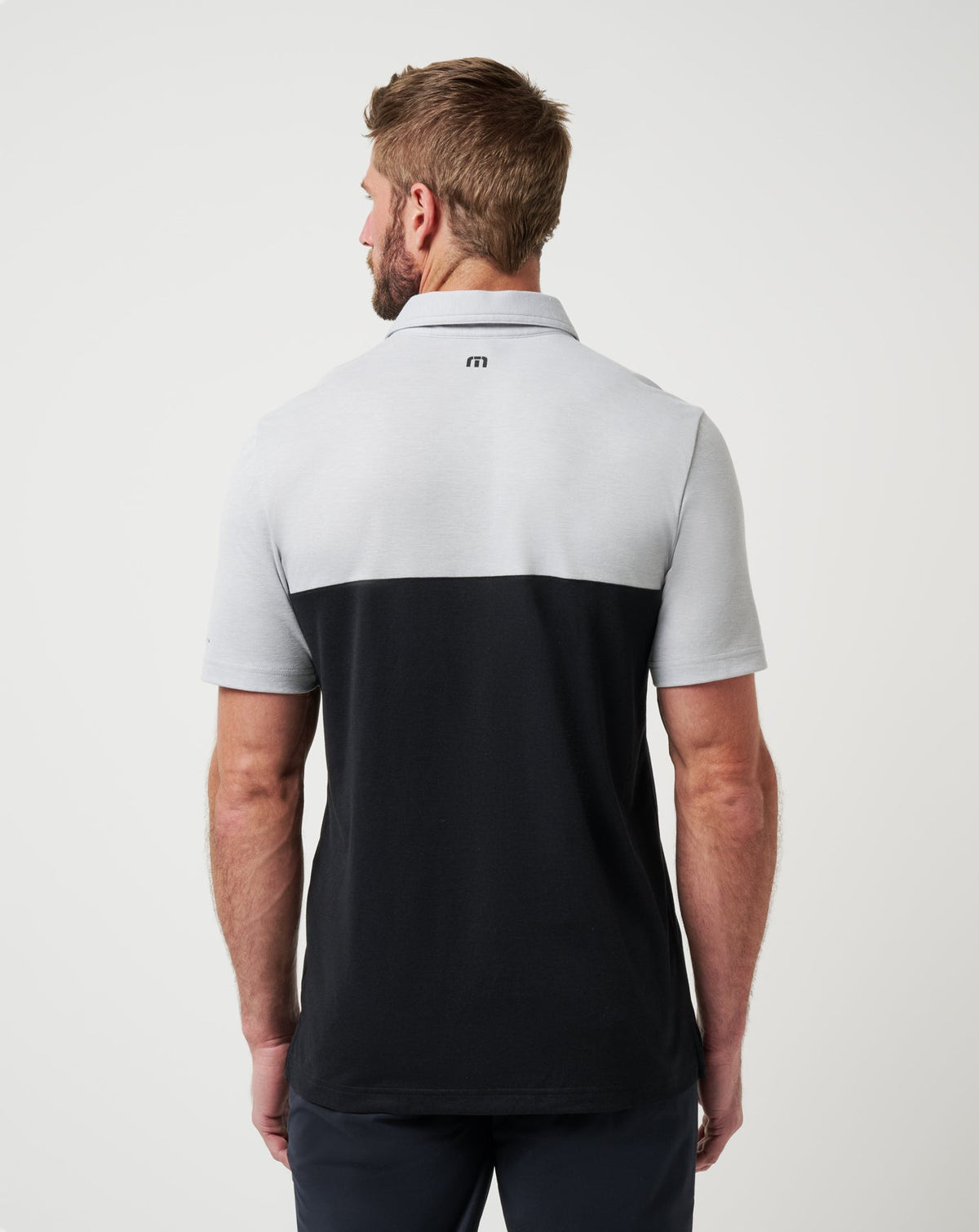TravisMathew | Nebraska Drop Back Polo - Heather Grey/Black