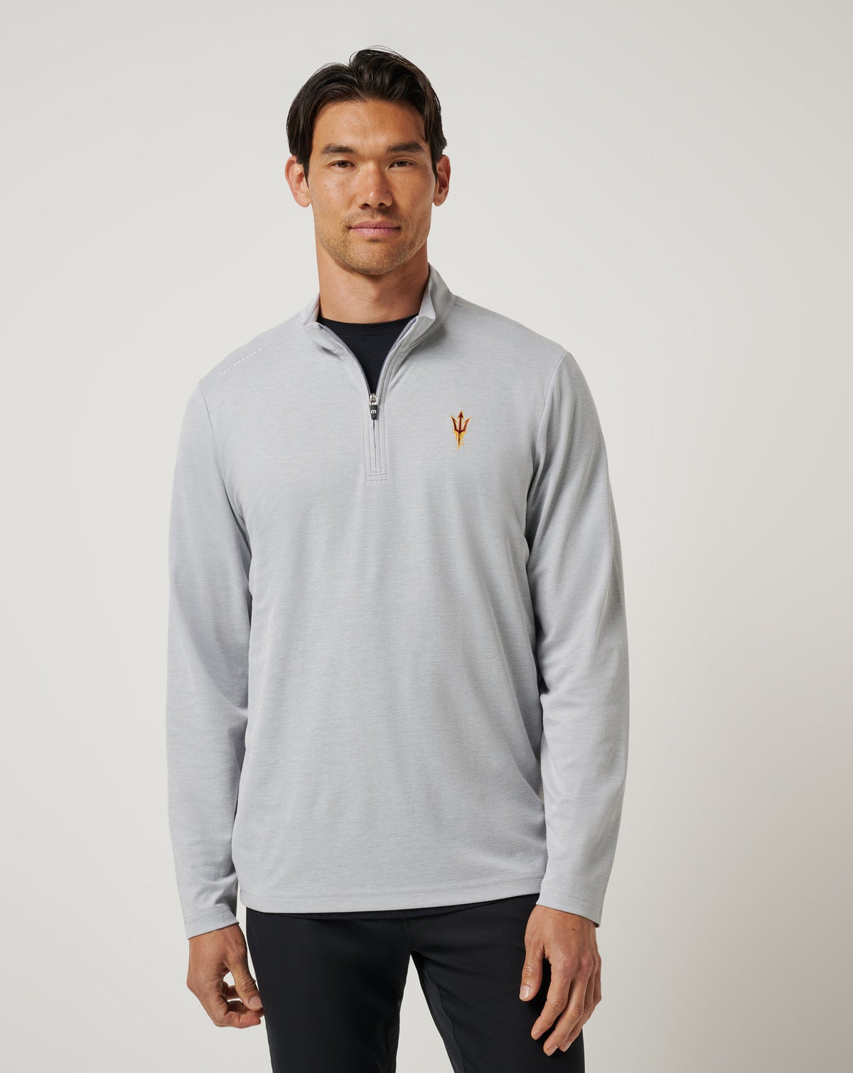TravisMathew | ASU Time To Tailgate Quarter Zip - Heather Grey