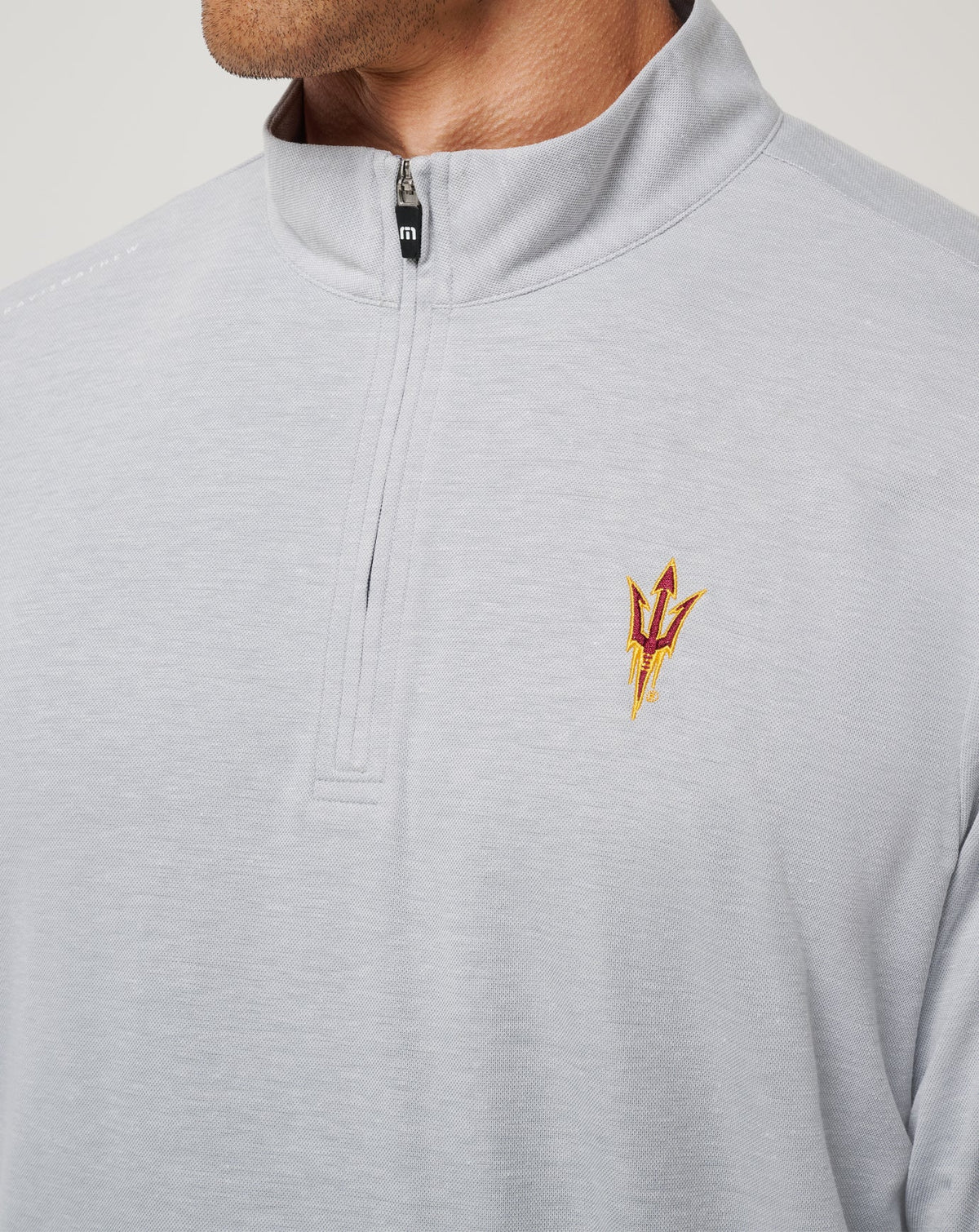 TravisMathew | ASU Time To Tailgate Quarter Zip - Heather Grey