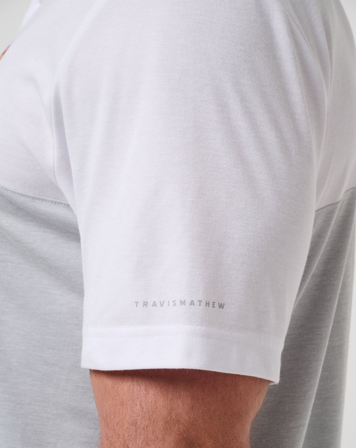TravisMathew | Kansas Drop Back Polo - White/Heather Grey