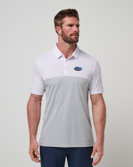 TravisMathew | Florida Drop Back Polo - White/Heather Grey