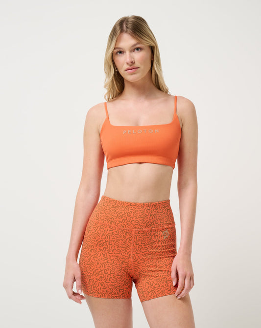 TravisMathew | Ablaze Ribbed Bra Top - Tigerlily