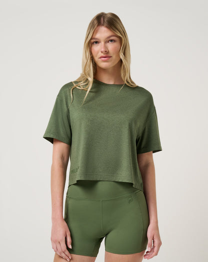 TravisMathew | Always Forever Tee - Heather Bronze Green