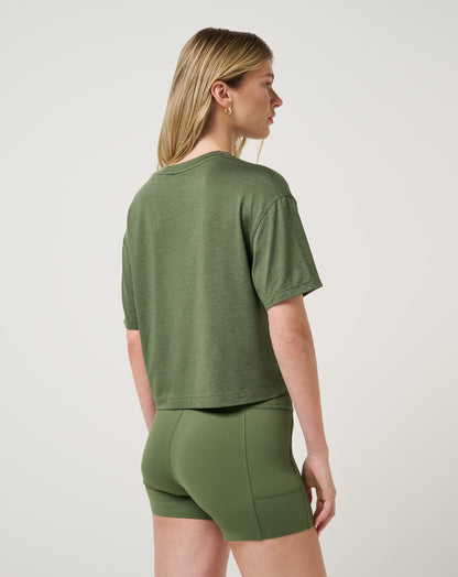 TravisMathew | Always Forever Tee - Heather Bronze Green